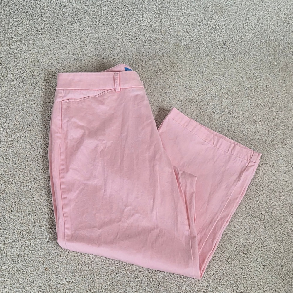 Dockers Women Pink Chino Crop Pants Size 12 Pastel Baby Pink Stretch Preppy